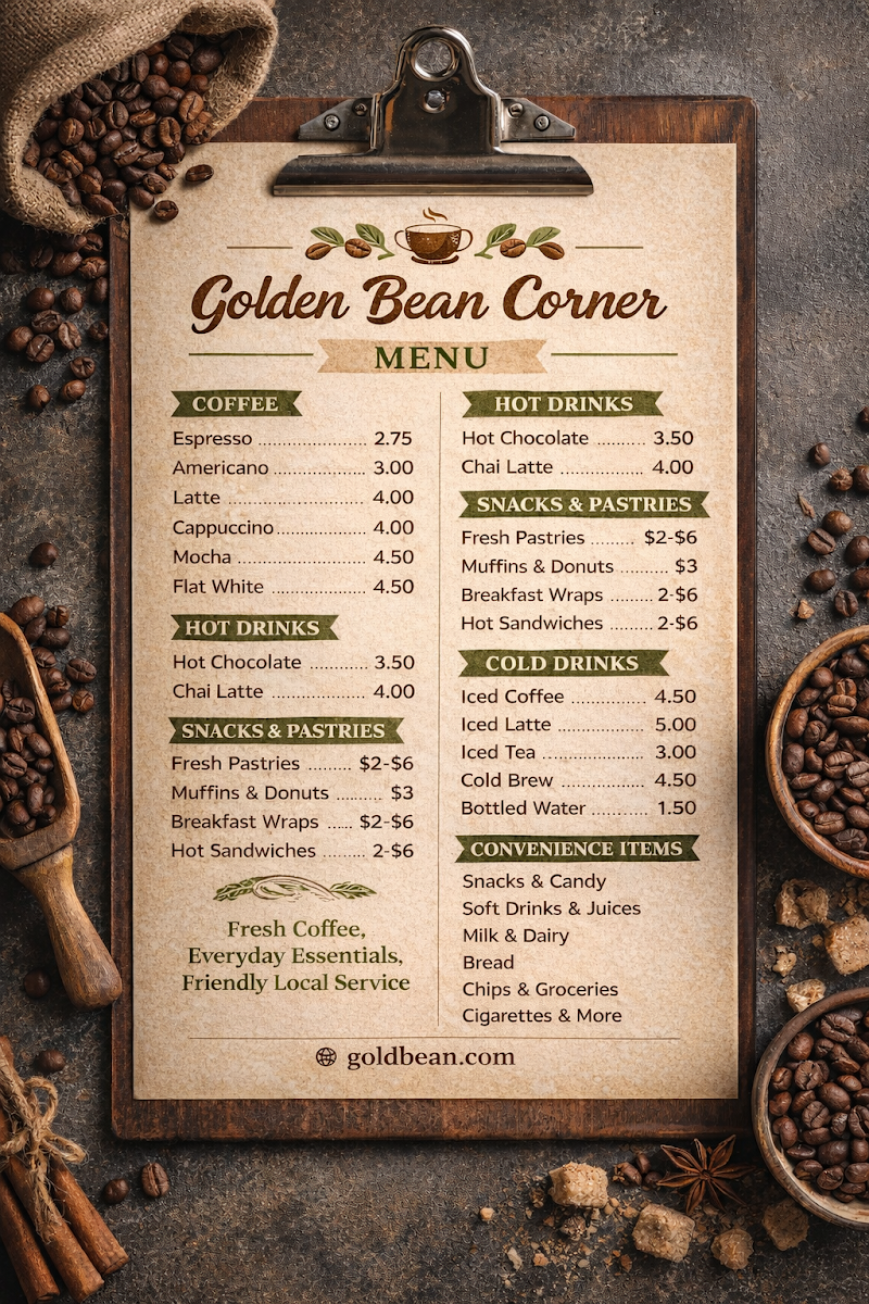 Golden bean corner cover