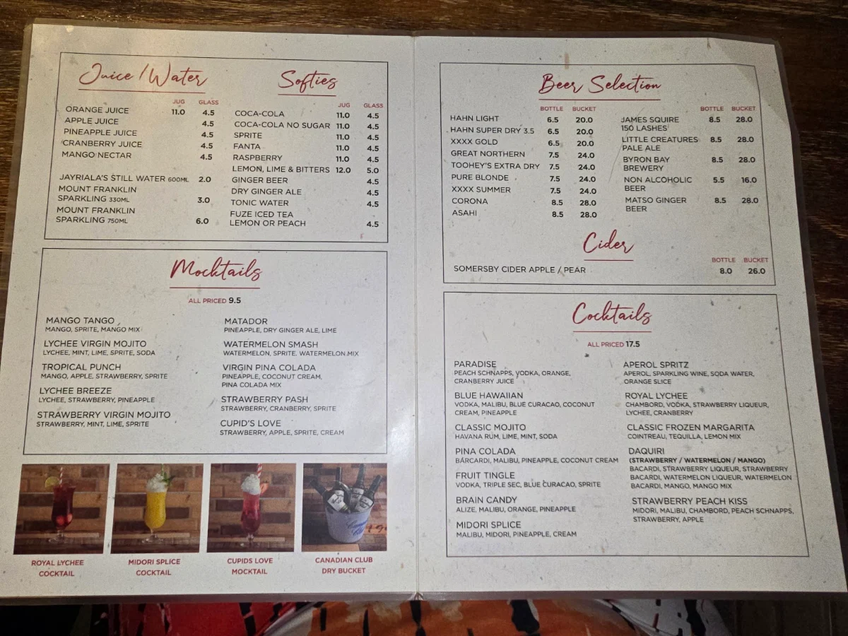 Menu, Ariala Kippa-Ring