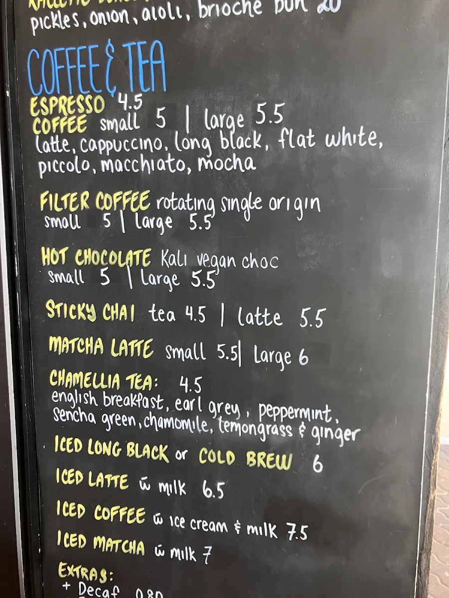 Menu, Birichina Cafe
