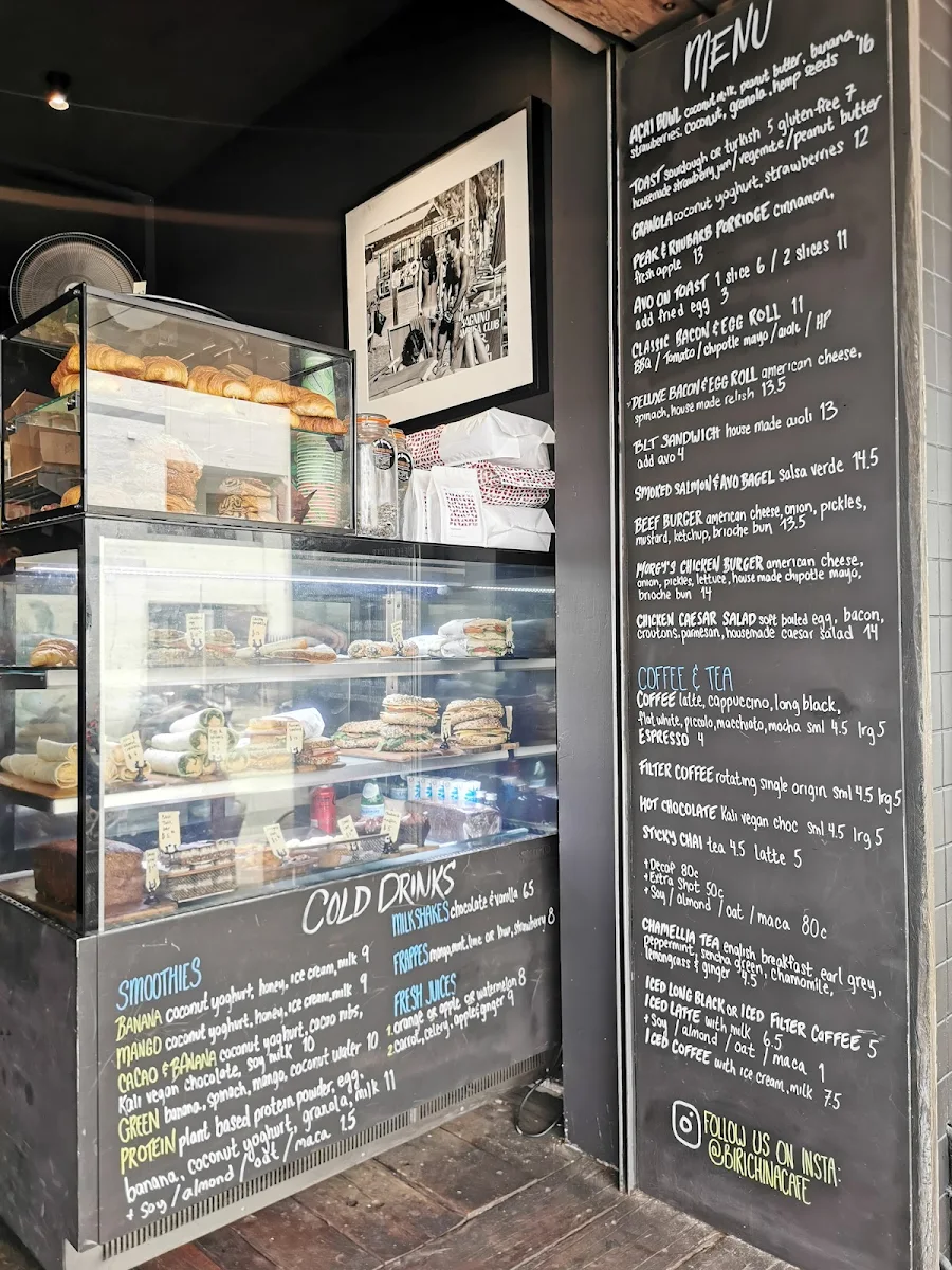Menu, Birichina Cafe