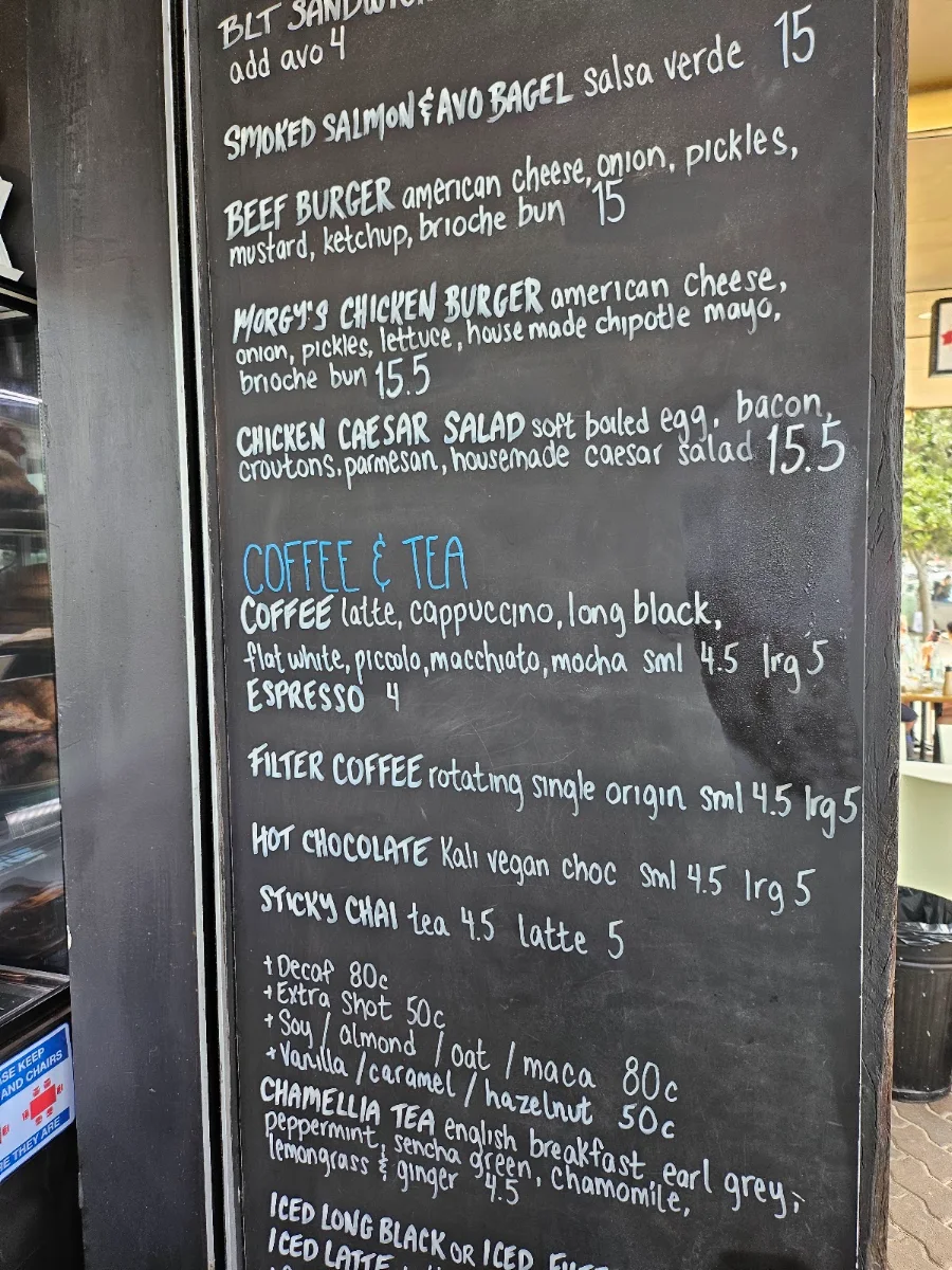 Menu, Birichina Cafe