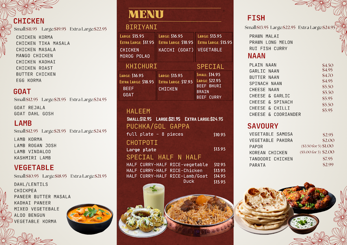 Menu, Food Village
