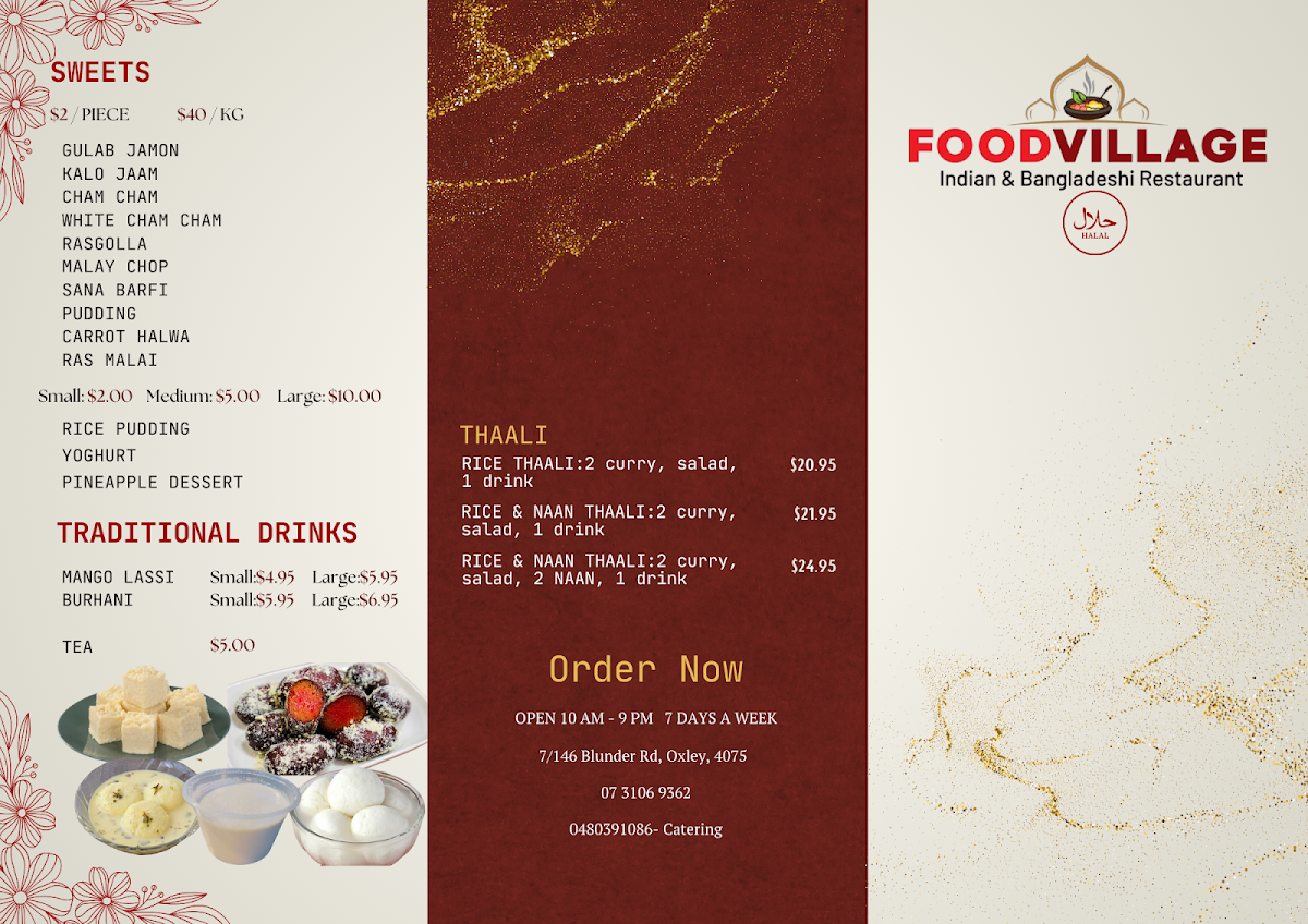 Menu, Food Village
