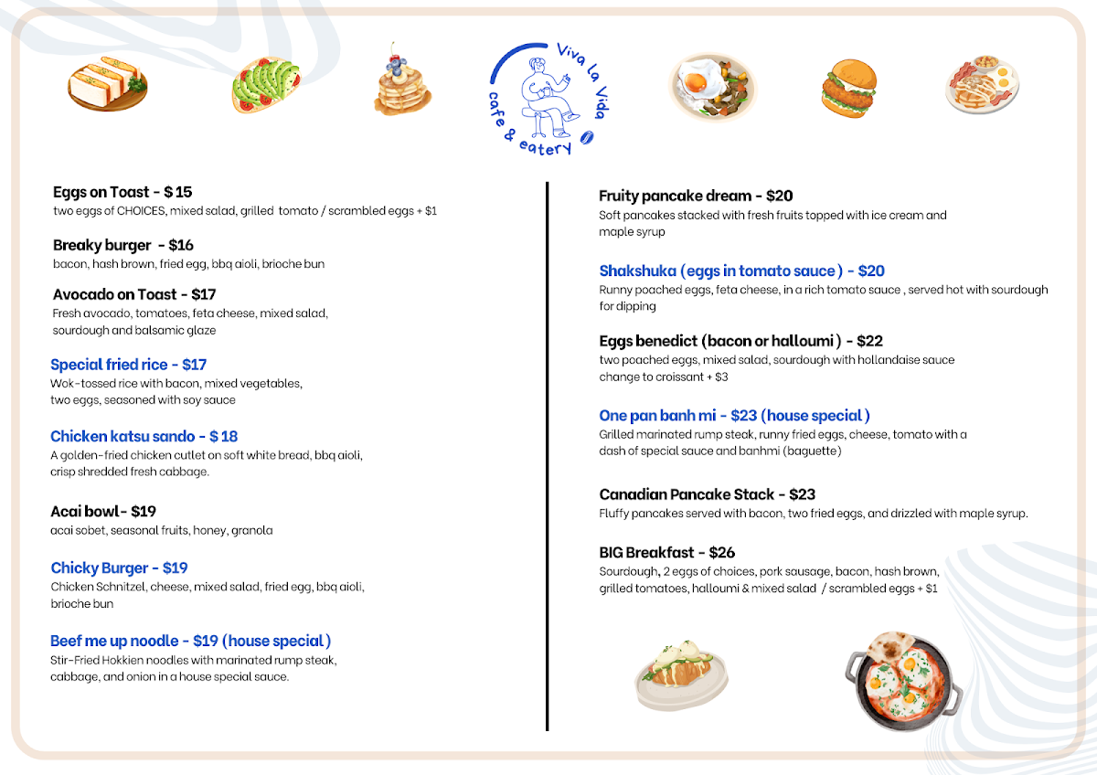 Menu, Viva la Vida
