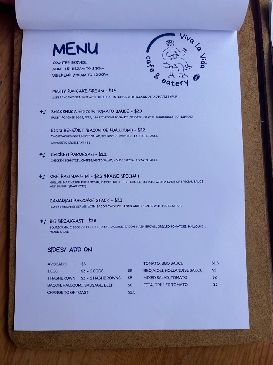 Menu, Viva la Vida