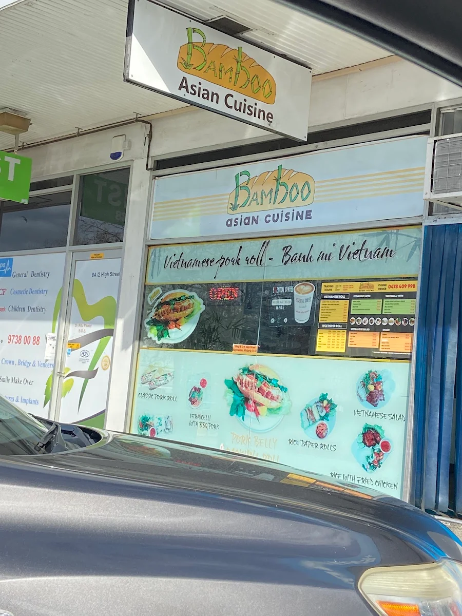 Menu, Bamboo Asian Cuisine