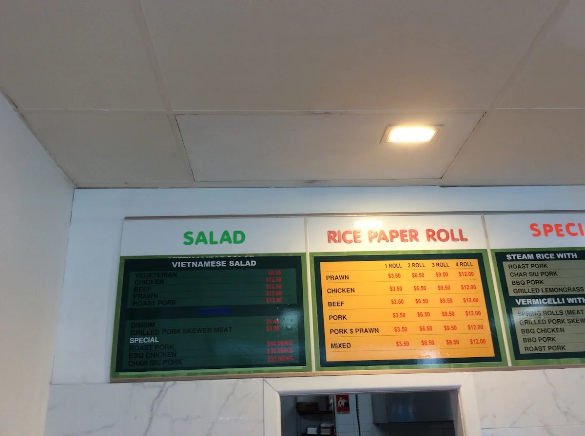 Menu, Bamboo Asian Cuisine