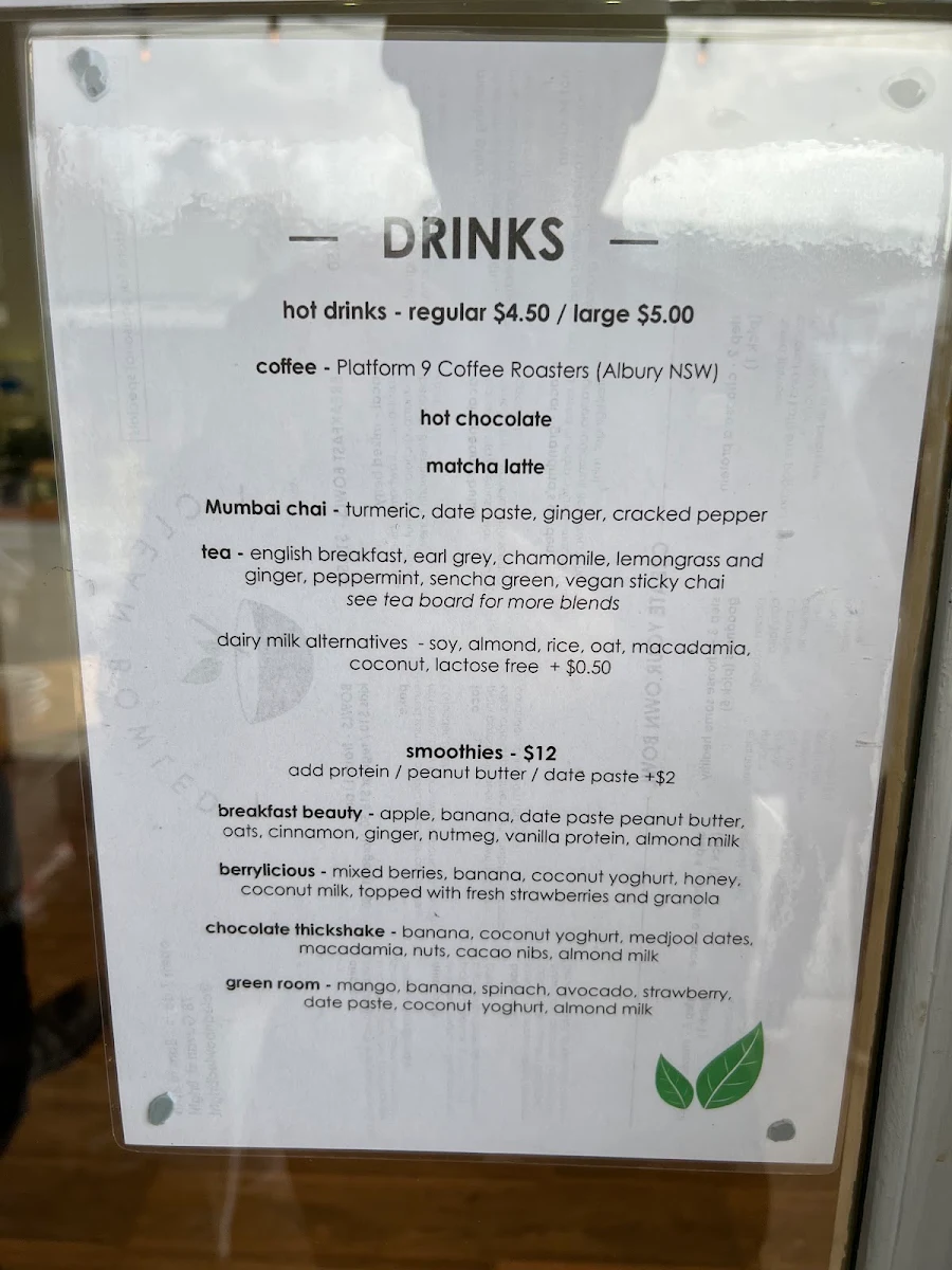 Menu, Clean Bowled