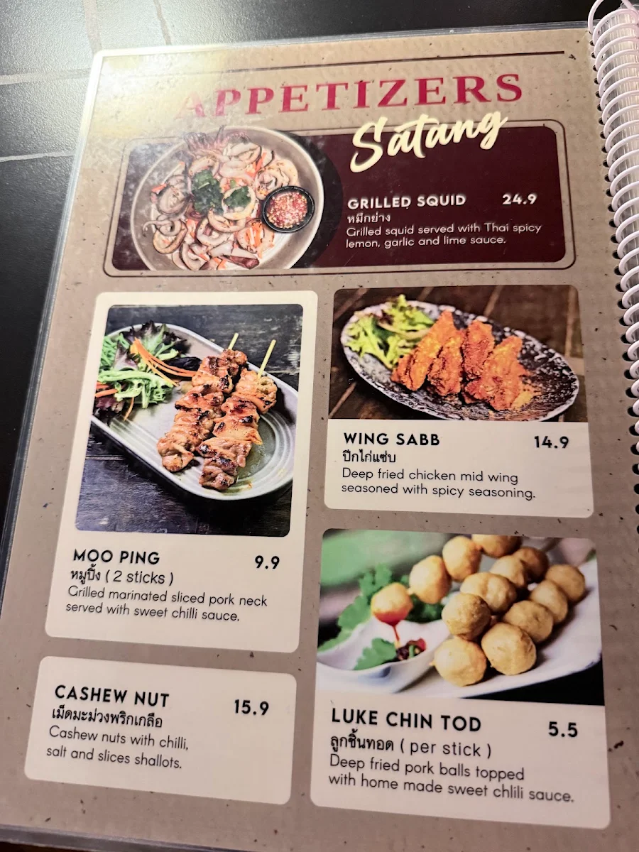 Menu, Satang Infinity