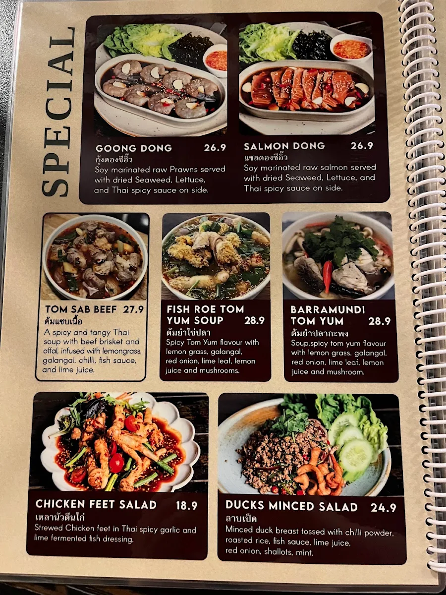 Menu, Satang Infinity