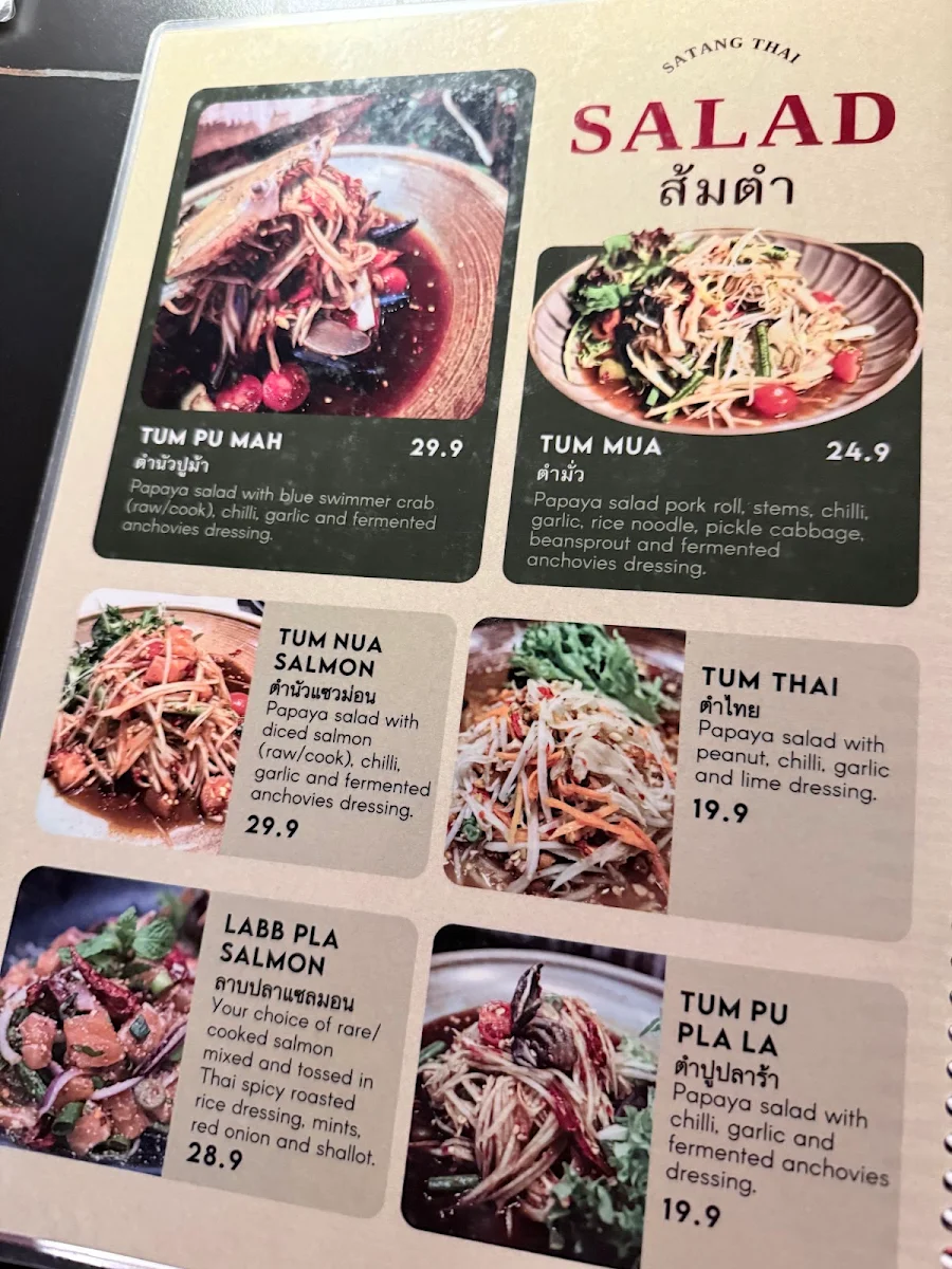Menu, Satang Infinity