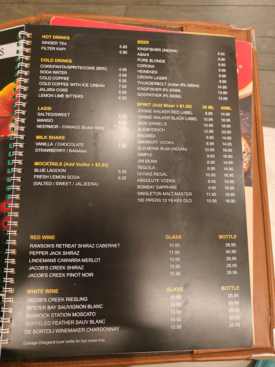 Menu, Sankalp The Taste of India