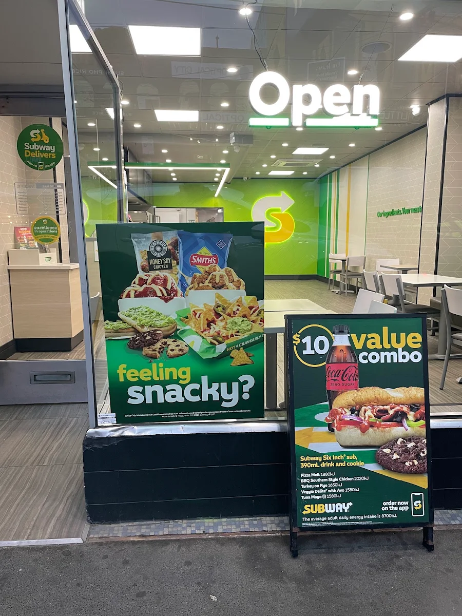 Menu, Subway