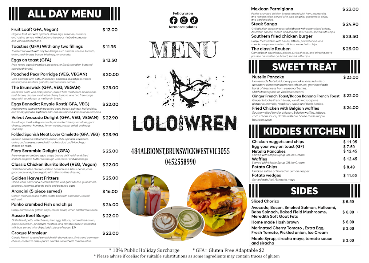 Menu, Lolo and Wren