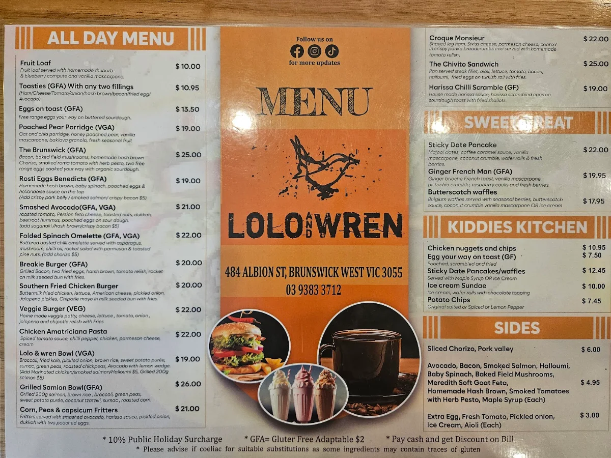 Menu, Lolo and Wren