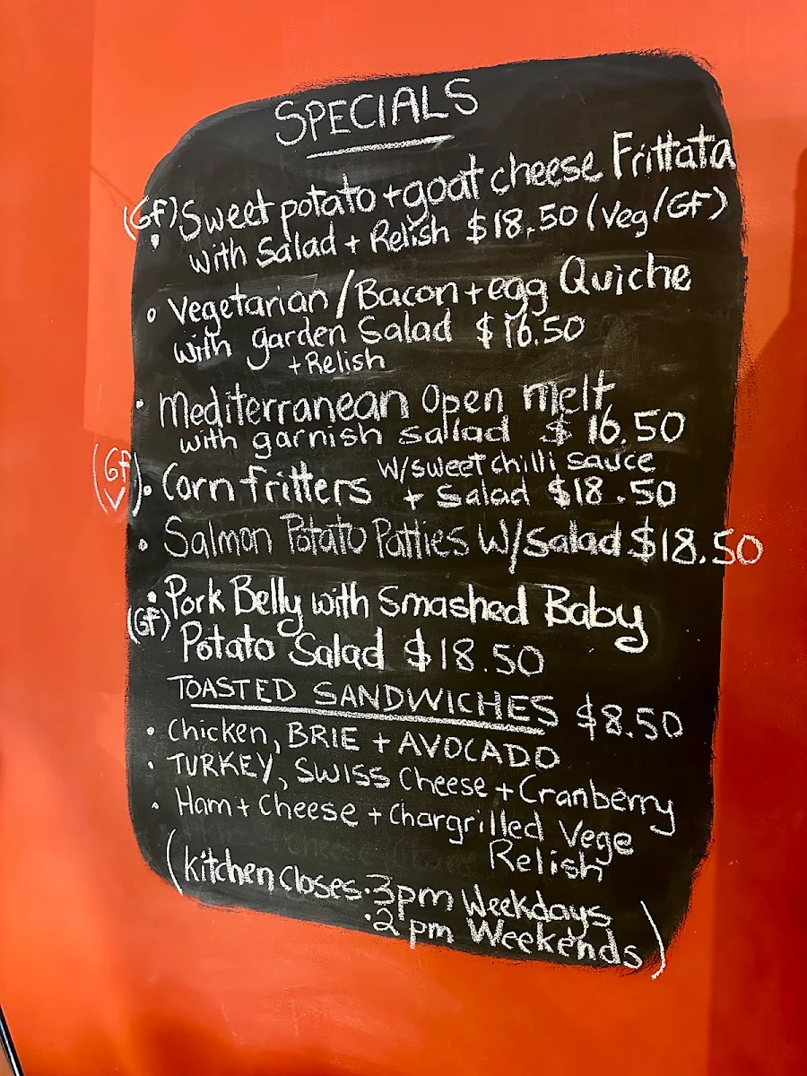 Menu, The Cake Lady Cafe