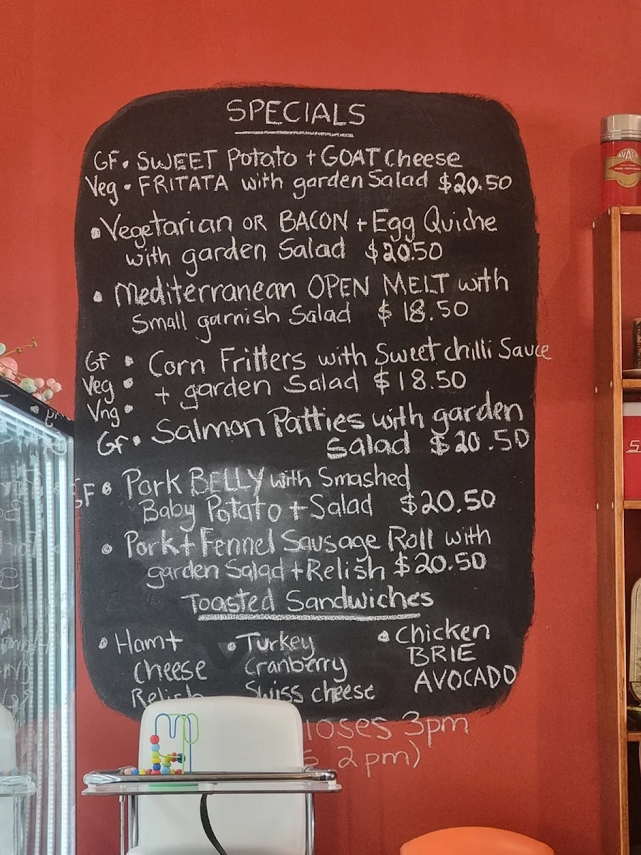 Menu, The Cake Lady Cafe