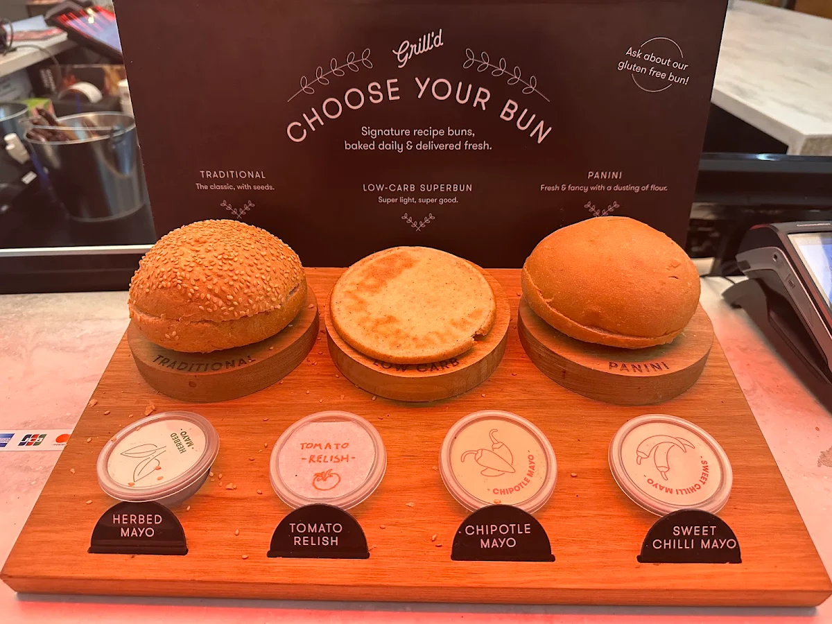 Menu, Grill'd Burgers - Westfield Sydney