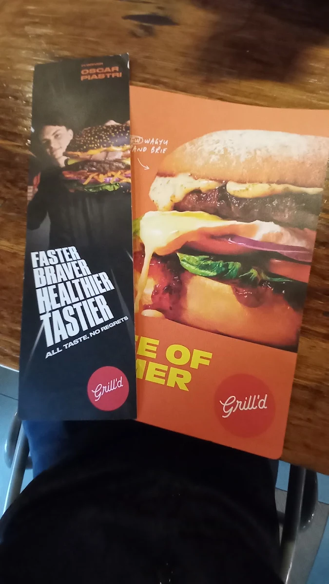Menu, Grill'd Burgers - Westfield Sydney