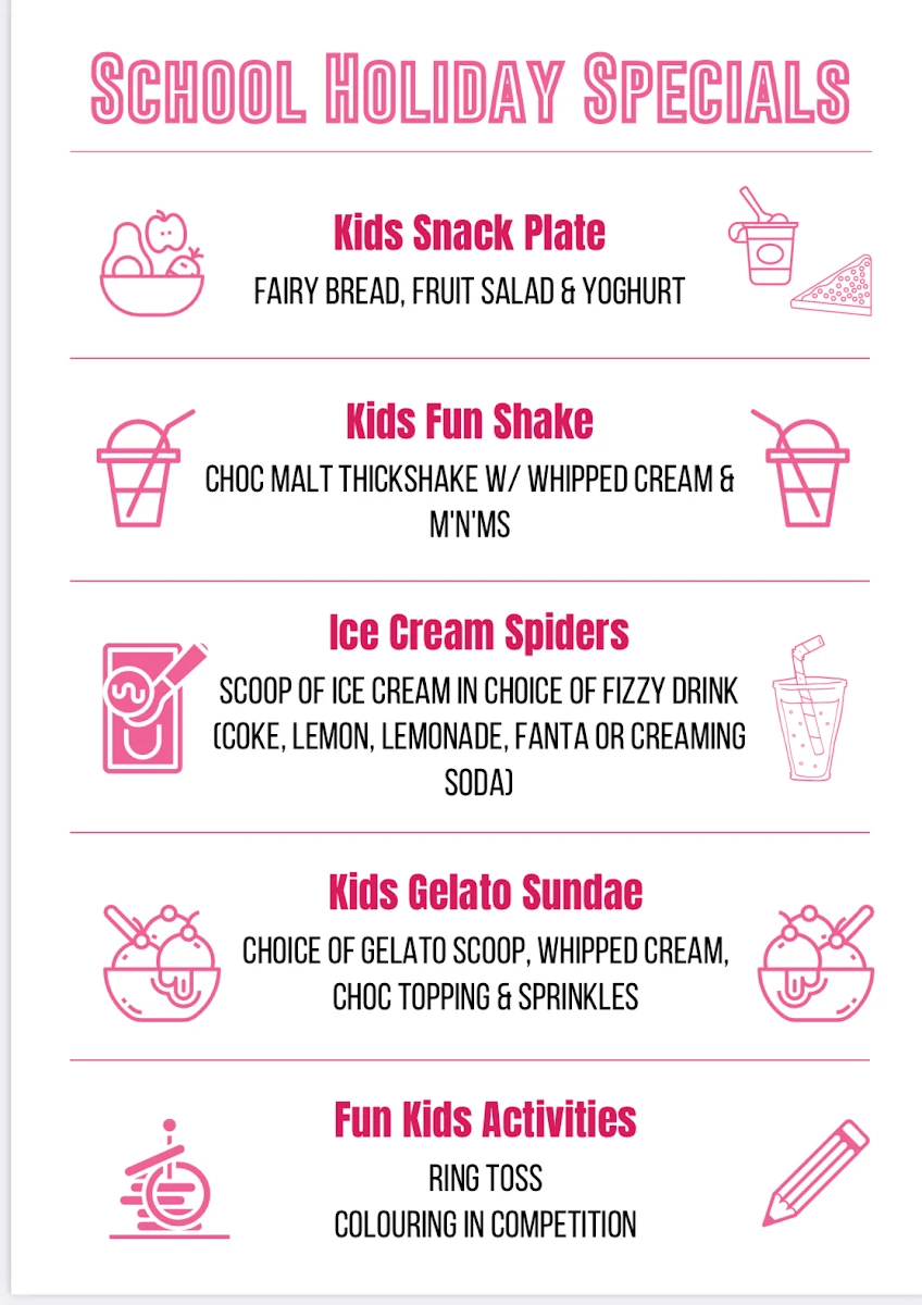 Menu, Three Flamingos Espresso
