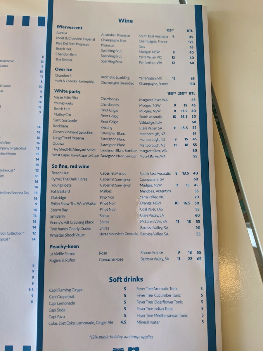 Menu, Boardwalk Social by Crystalbrook