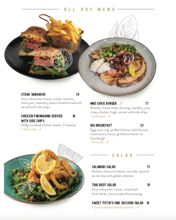 Menu, Senso & Co
