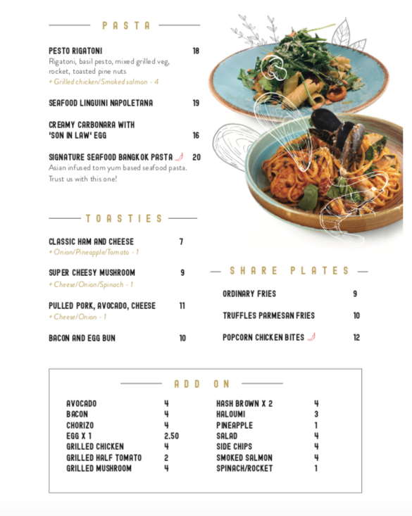 Menu, Senso & Co