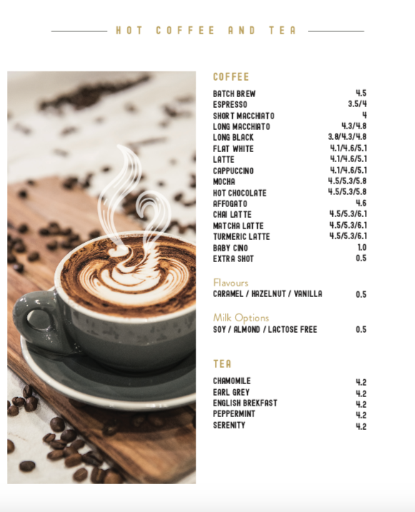 Menu, Senso & Co
