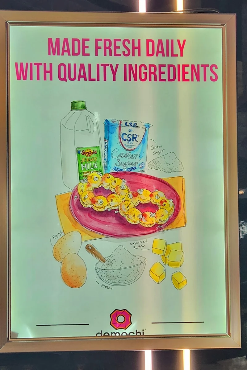 Menu, Demochi Melbourne CBD