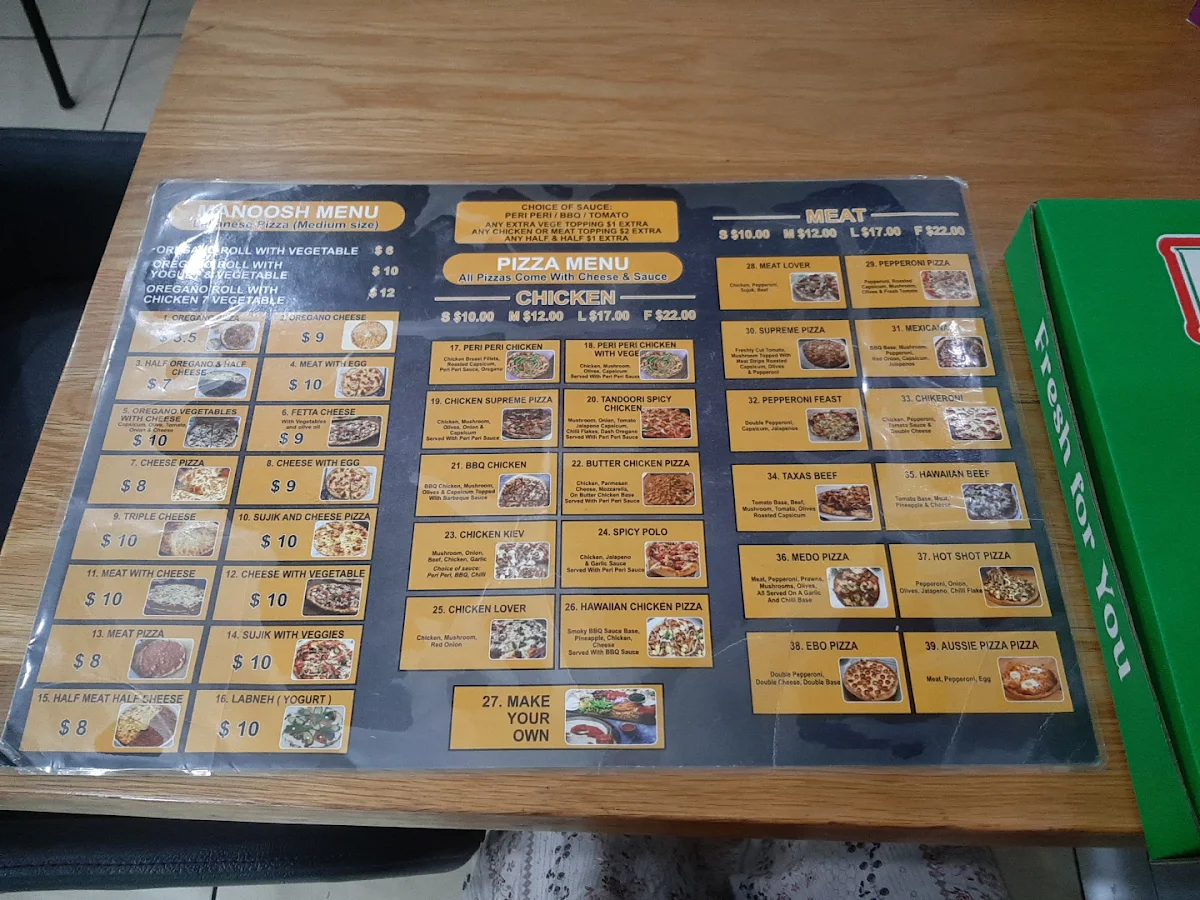 Menu, A1pizza auburn