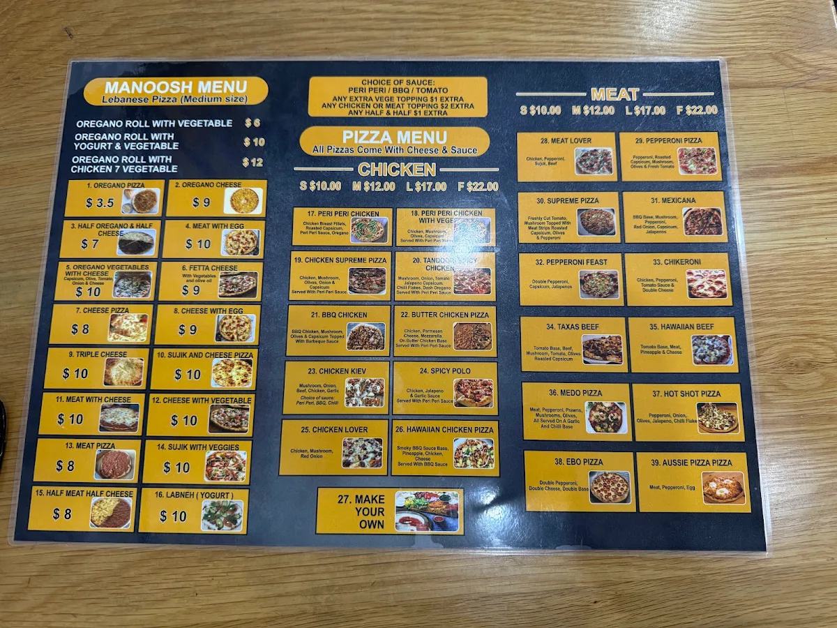 Menu, A1pizza auburn