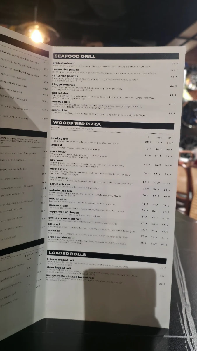 Menu, Ribs Lane Forrestfield