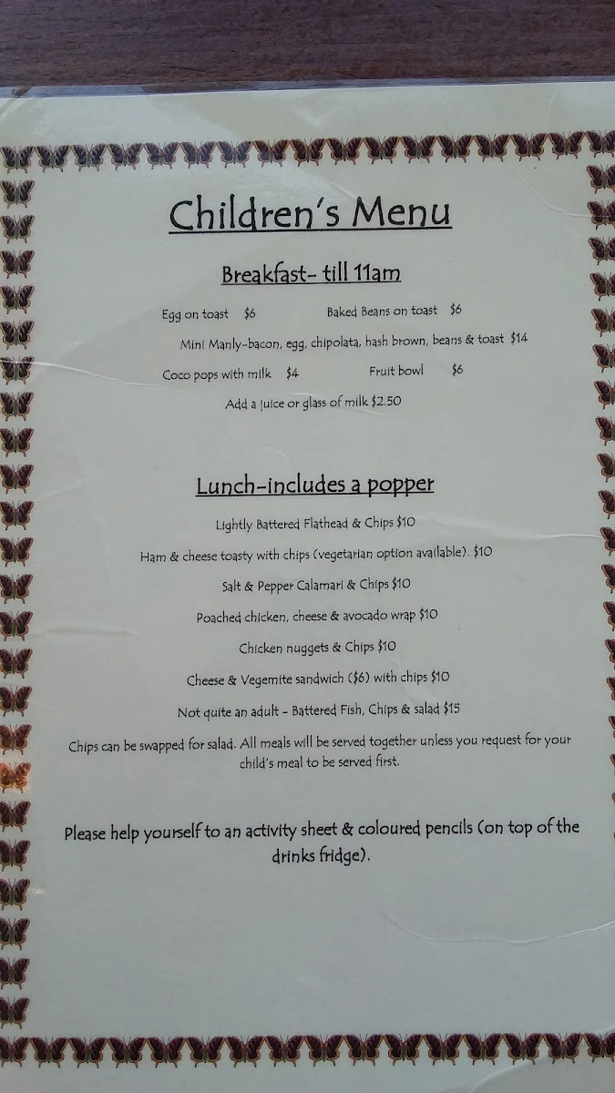 Menu, Cooper's Speciality Coffee and Tap House