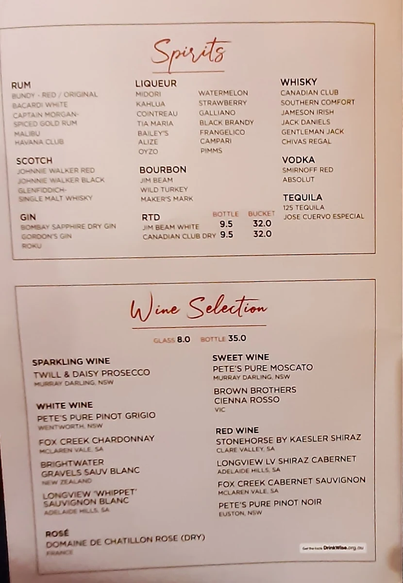 Menu, Jayliano's Strathpine