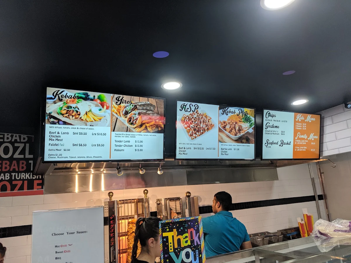 Menu, Clayfield Kebab
