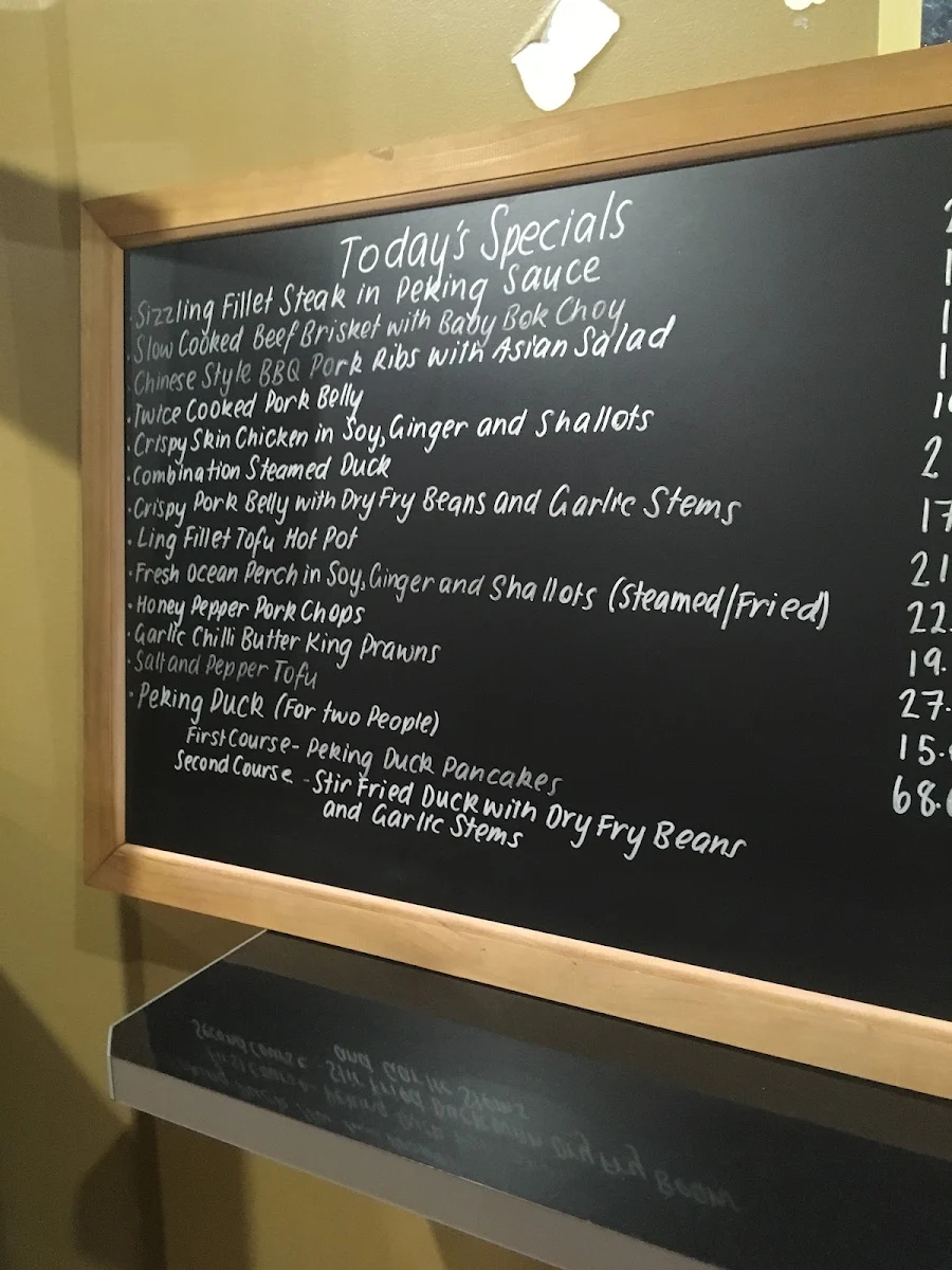 Menu, Coffey's Hotel