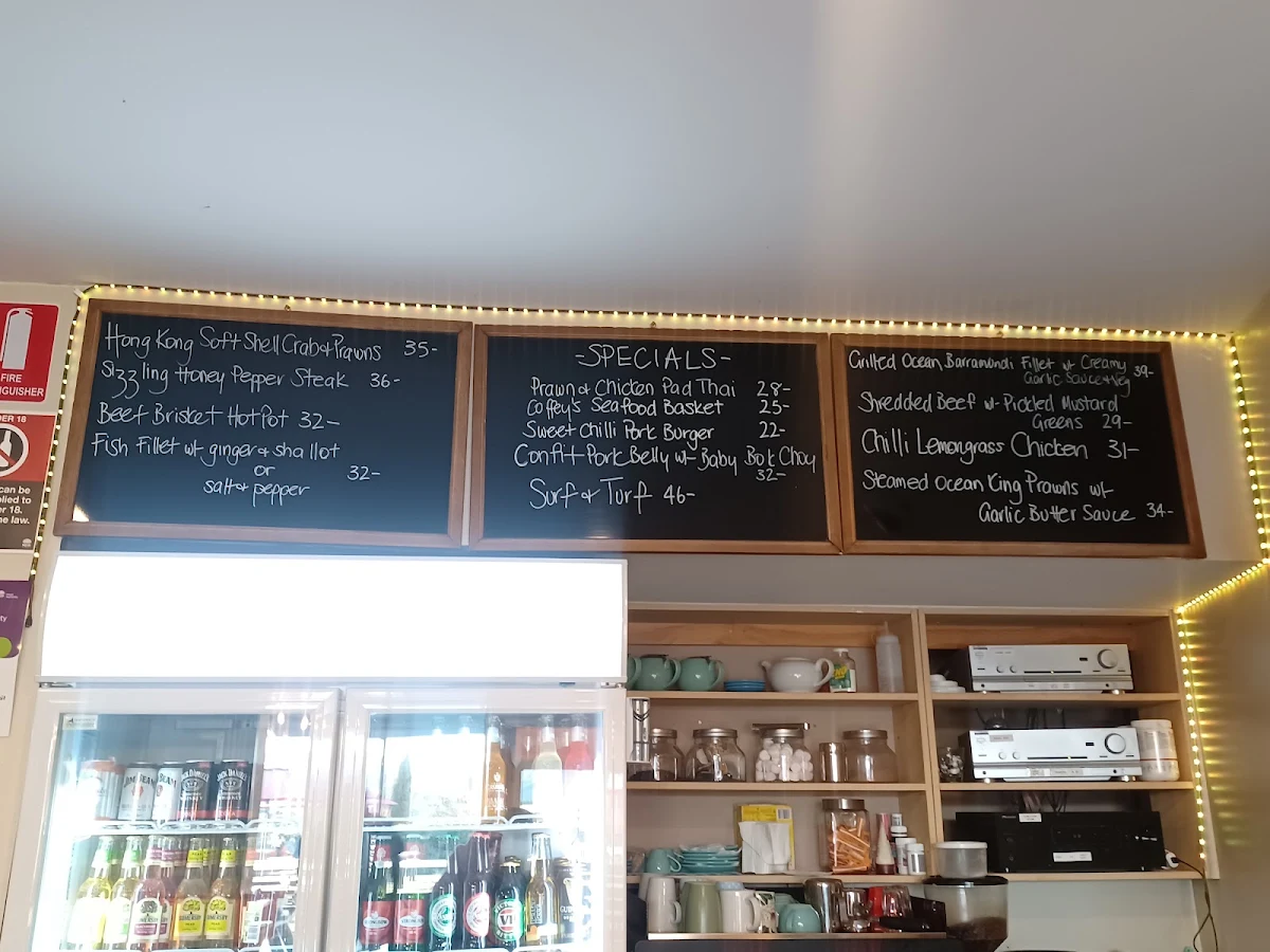 Menu, Coffey's Hotel