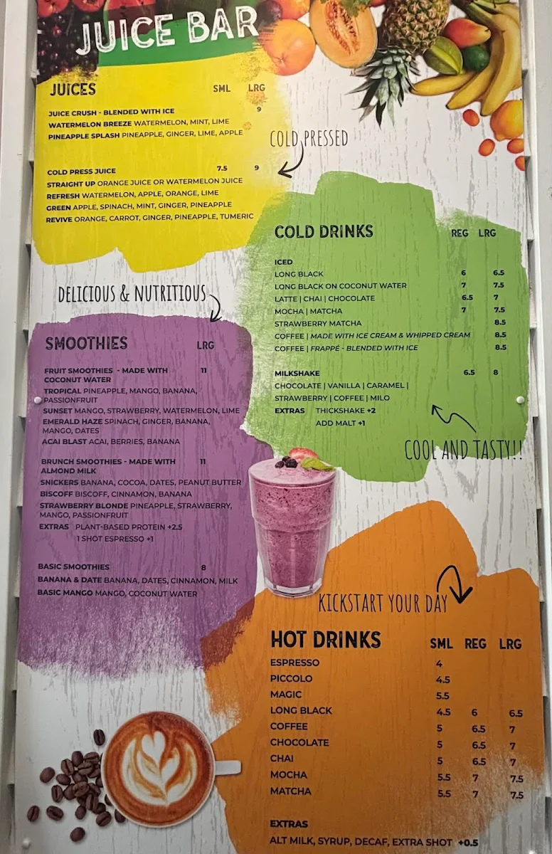 Menu, Local Social Mooloolaba