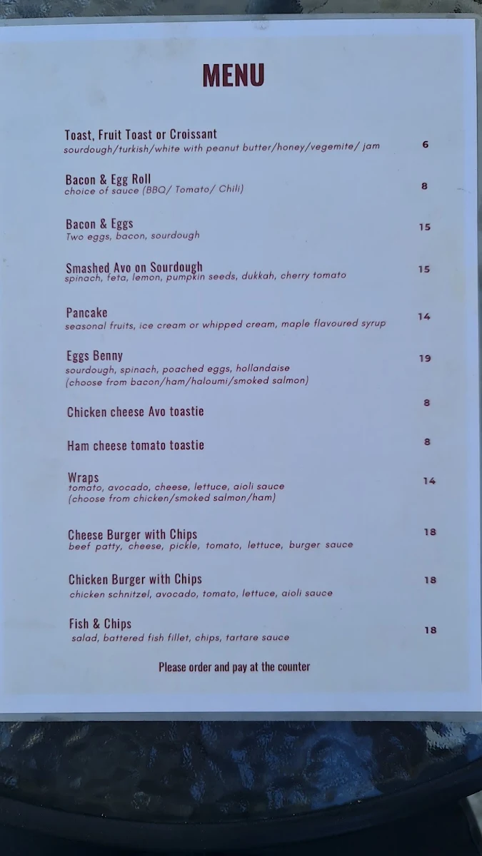 Menu, What About Me Asquith