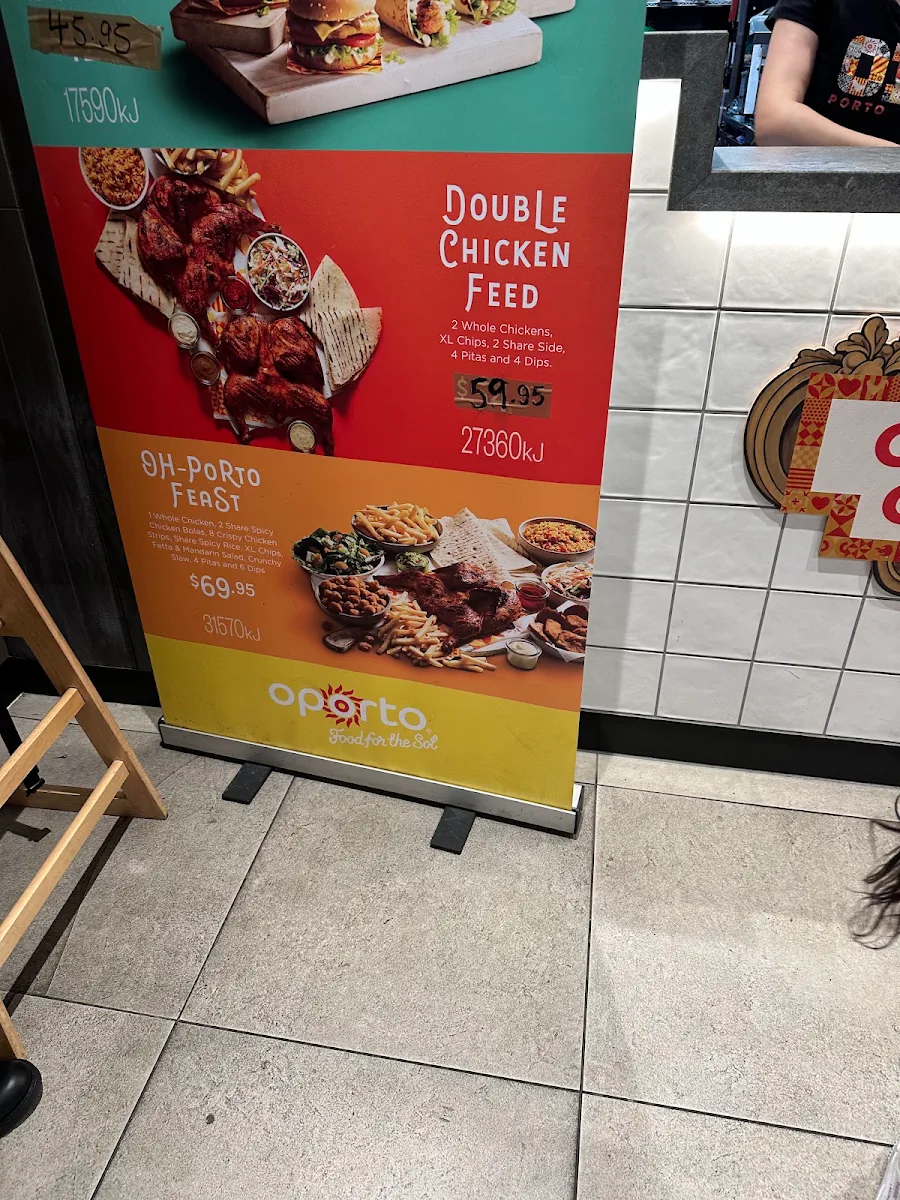 Menu, Oporto DFO South Wharf