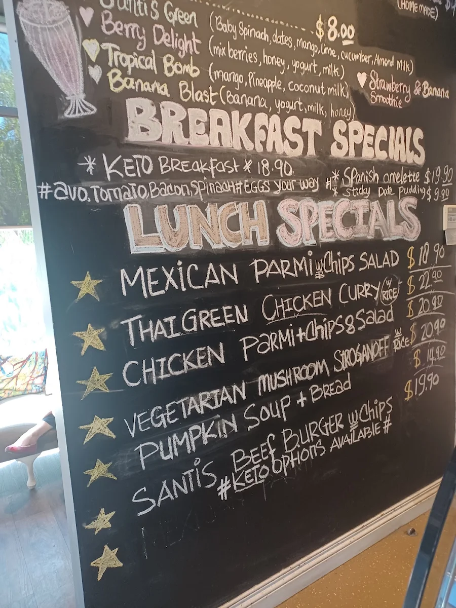 Menu, Santi's
