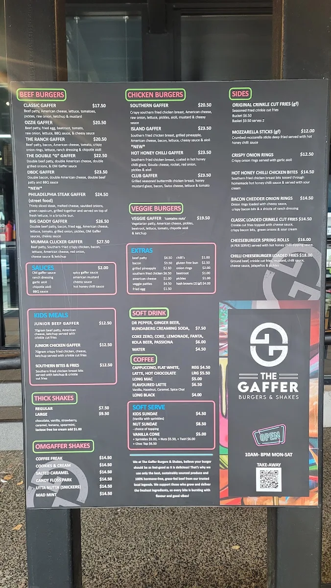 Menu, The Gaffer