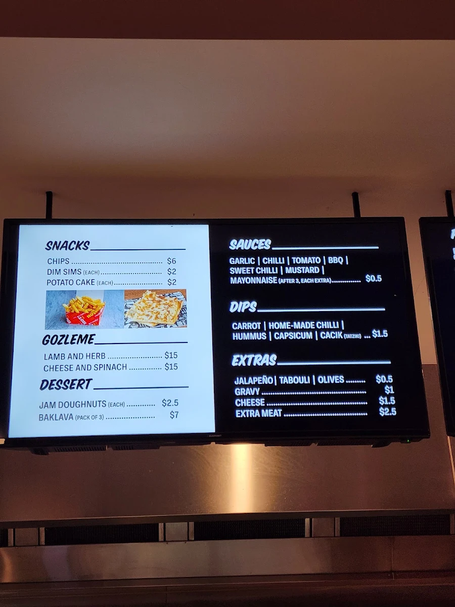 Menu, The Meat Shack