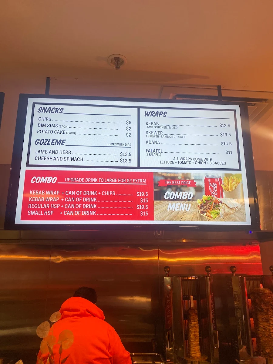 Menu, The Meat Shack