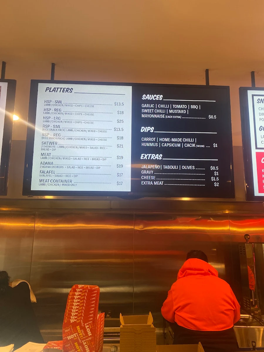 Menu, The Meat Shack
