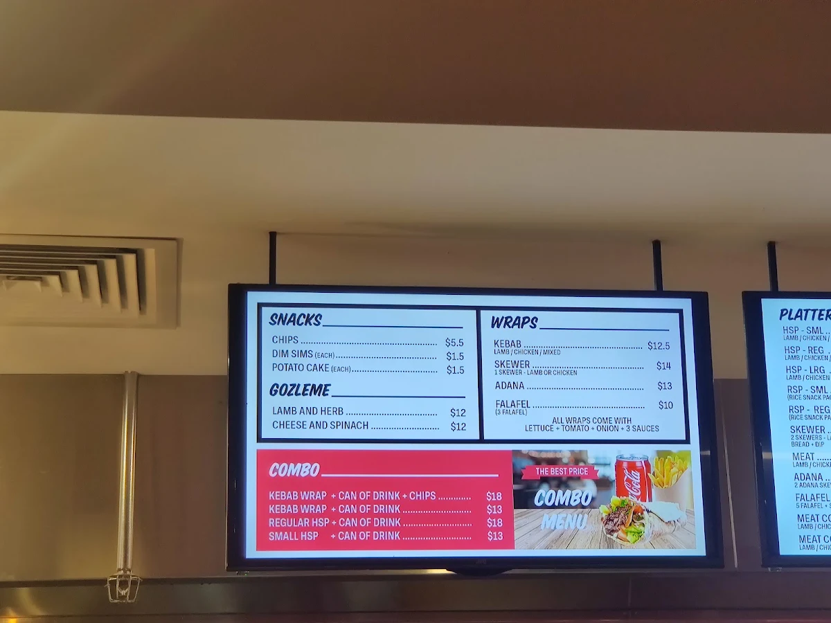 Menu, The Meat Shack