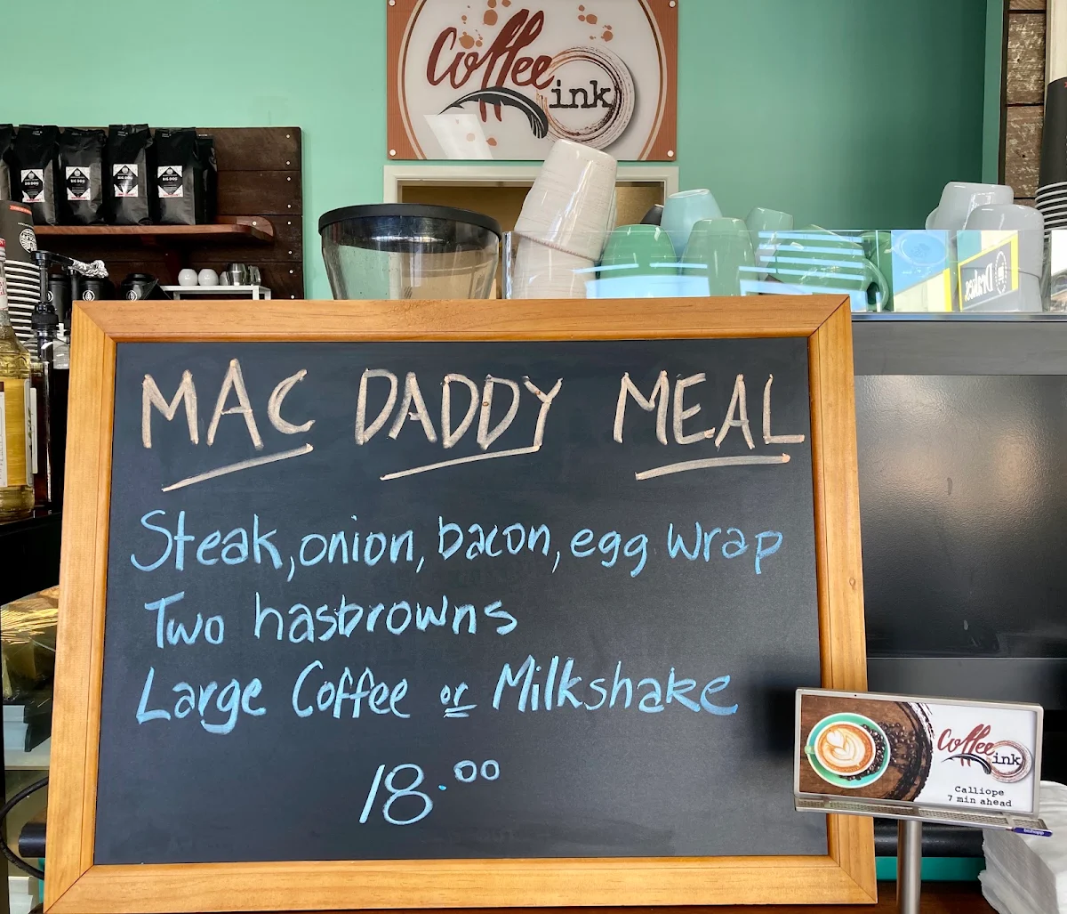 Menu, Coffee Ink
