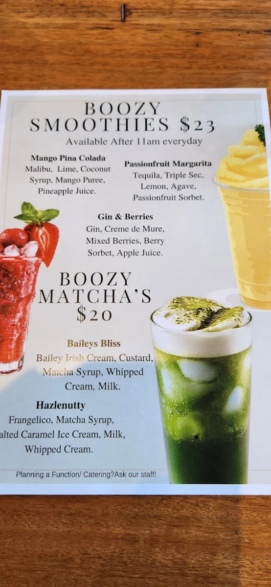 Menu, Sons of Manor- Restaurant Bar