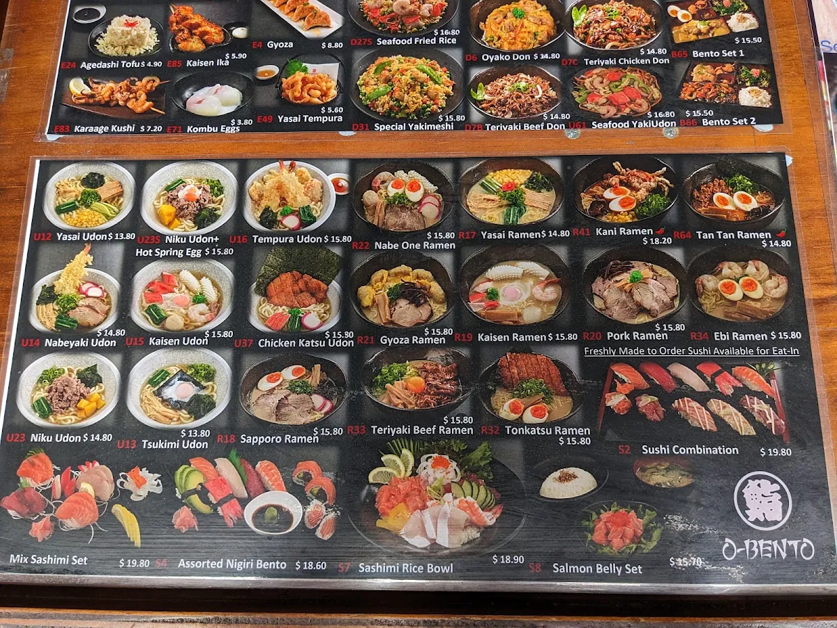 Menu, O-Bento