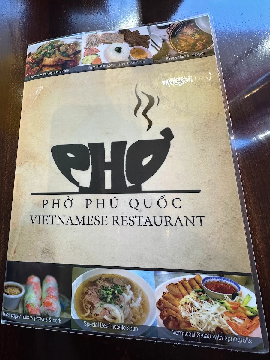 Menu, Pho Phu Quoc